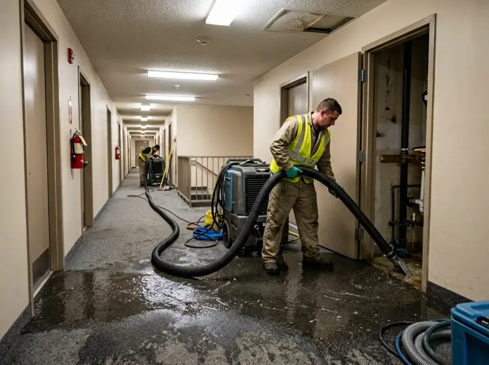 multi-unit-apartment-hallway-f-005 — frequently asked questions, Emergency Burst Pipe Water Extraction & Removal in Pennvill…